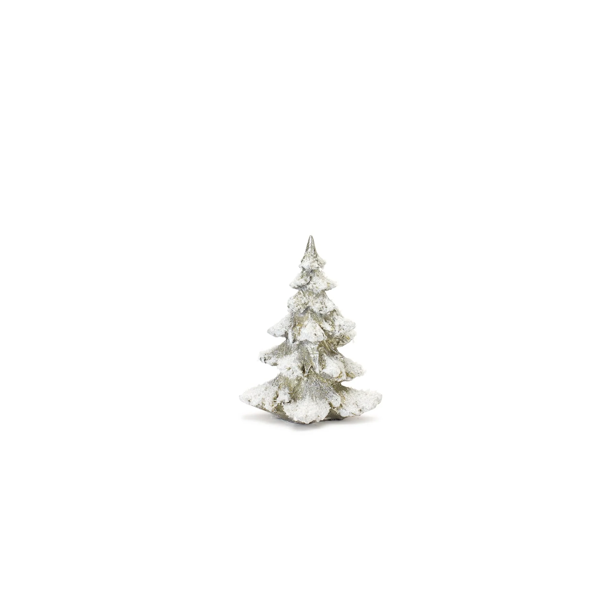 Frosted Pine Tree Decor with Silver Finish (Set of 4) - Image 5
