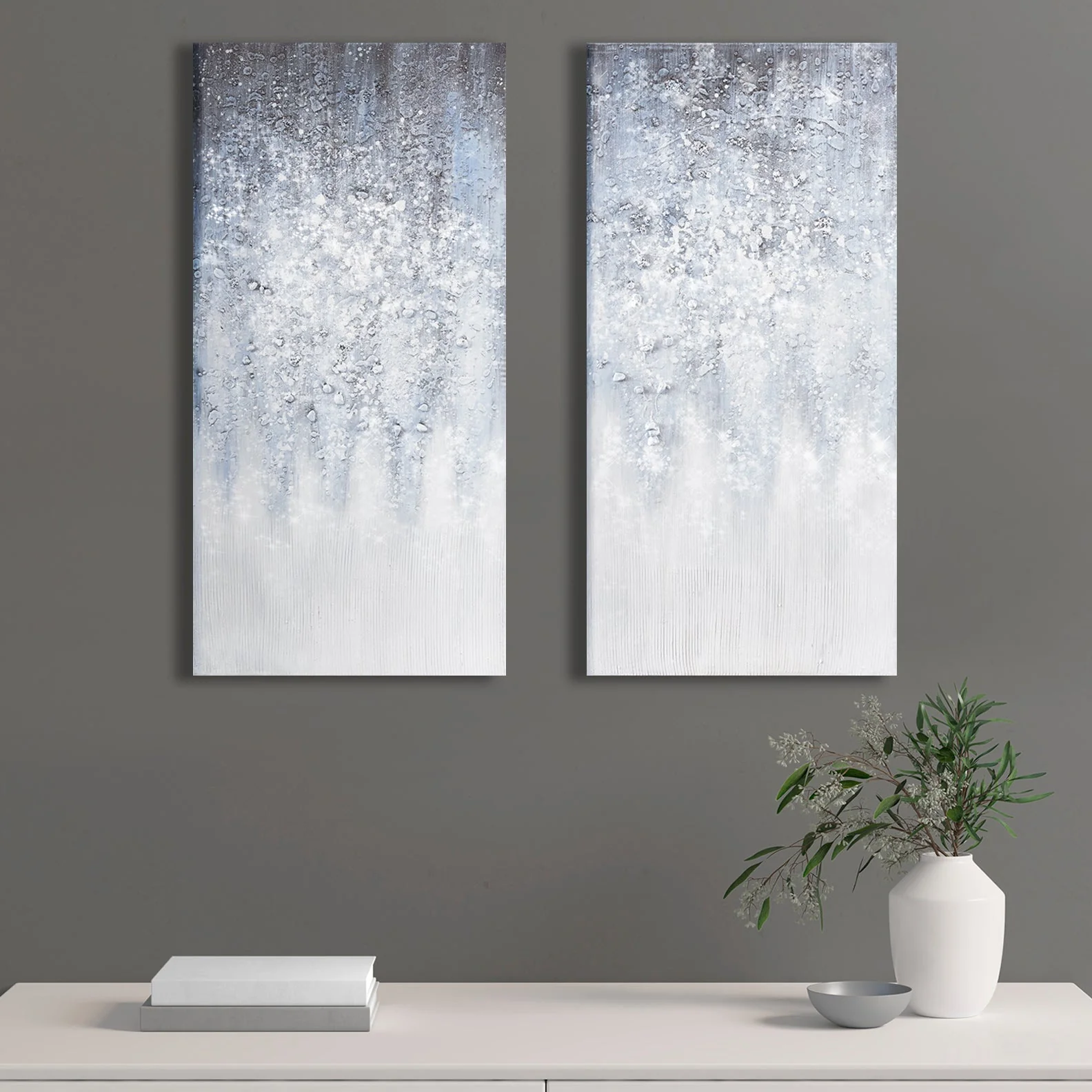 Frosted Reverie™ Winter Glaze Diptych Canvas Art Set - Image 2