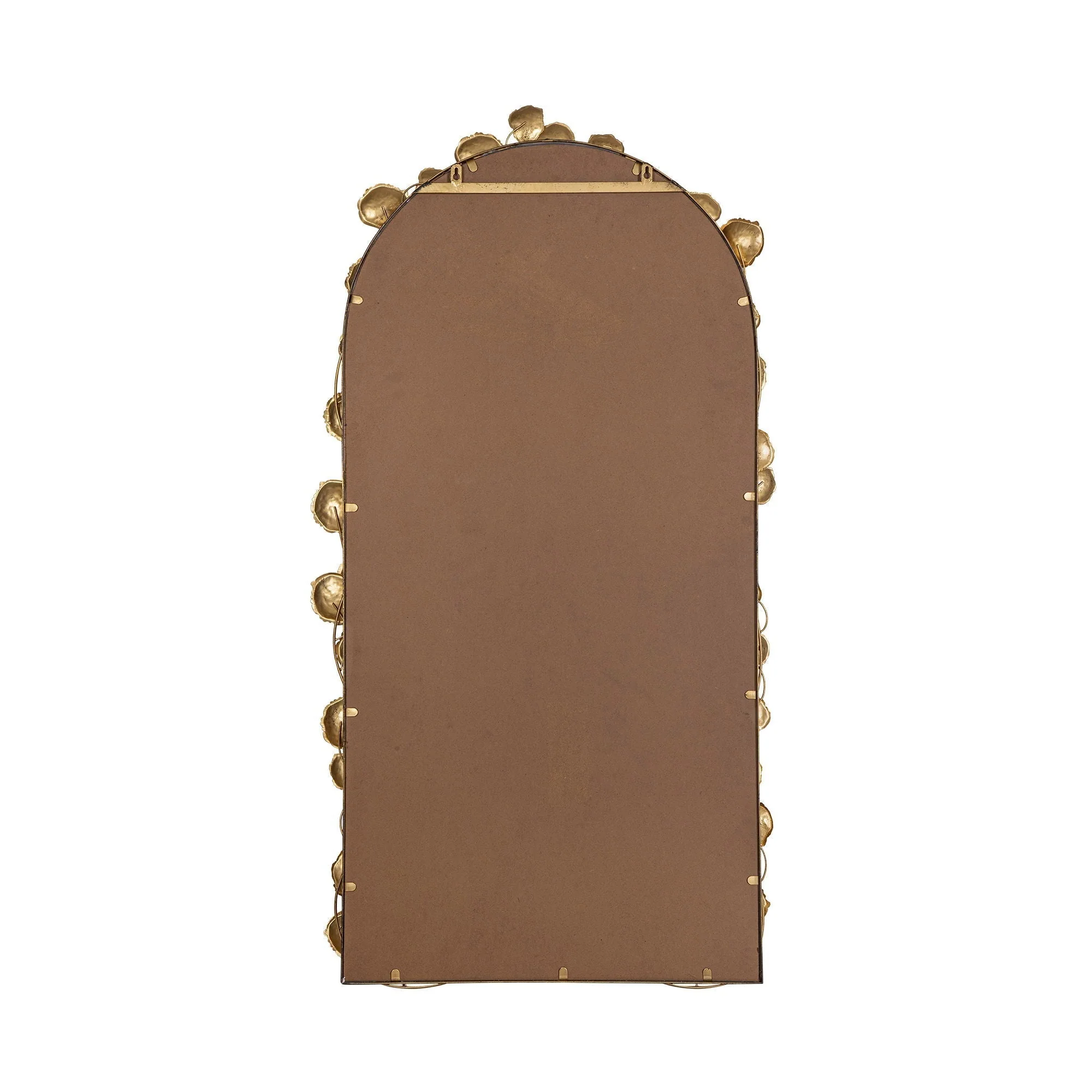 Full Length Arched Wall Mirror With Gold Leaf Accents - Image 4
