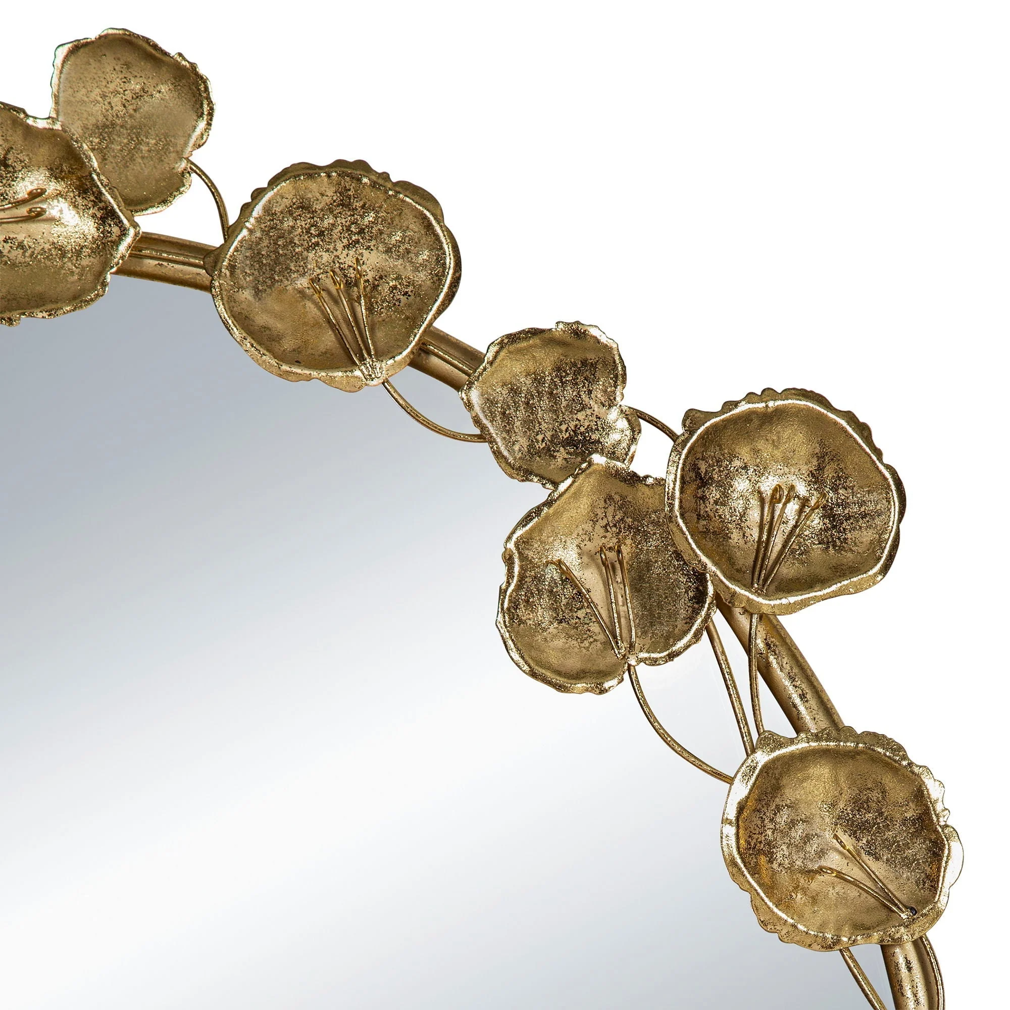 Full Length Arched Wall Mirror With Gold Leaf Accents - Image 7