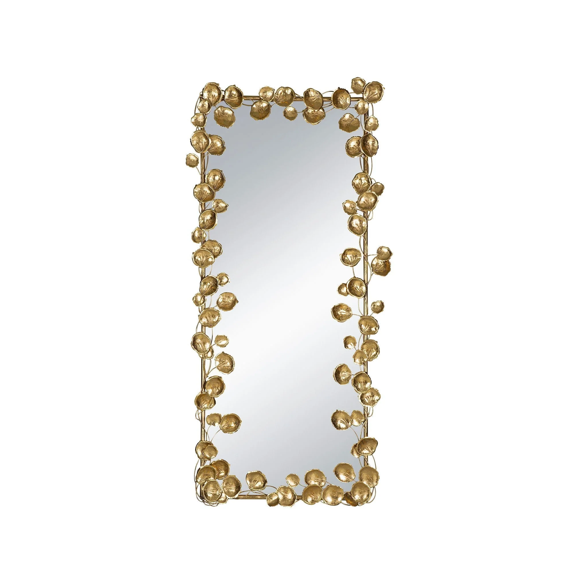 Full Length Mirror with Gold Leaf Accents - Image 3
