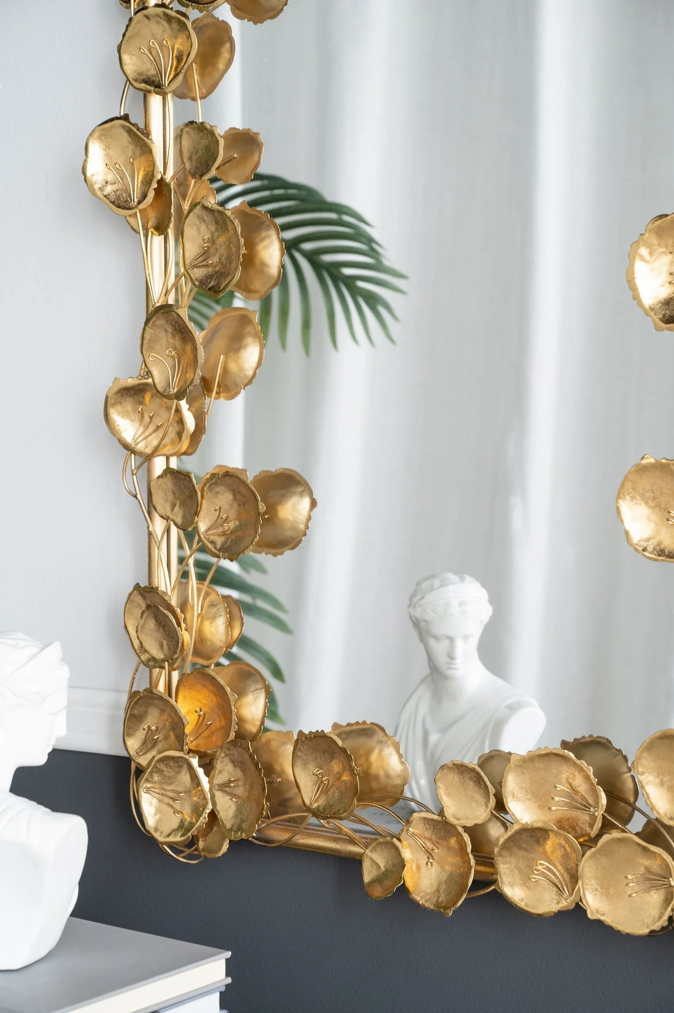 Full Length Mirror with Gold Leaf Accents - Image 5