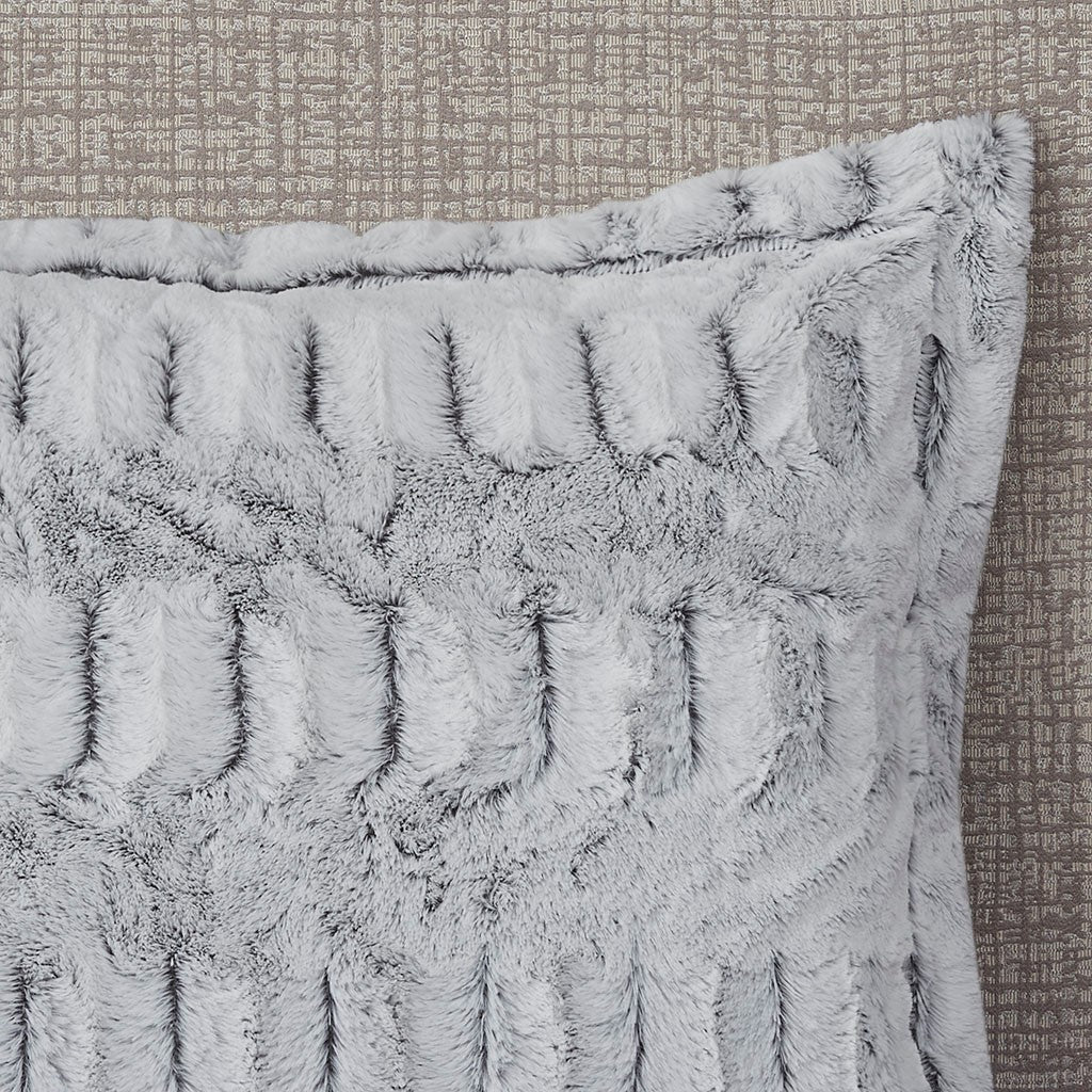 Full/Queen Back Print Long Fur Comforter Mini Set - Image 5