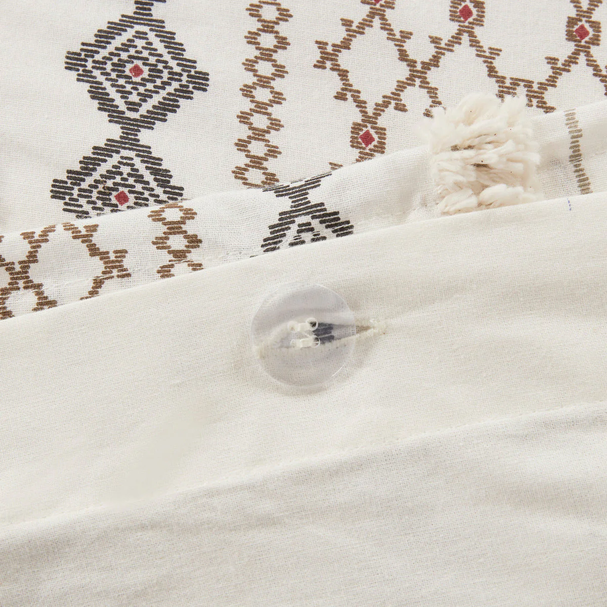 Full/Queen Cotton Printed Duvet Cover Set with Chenille - Image 14