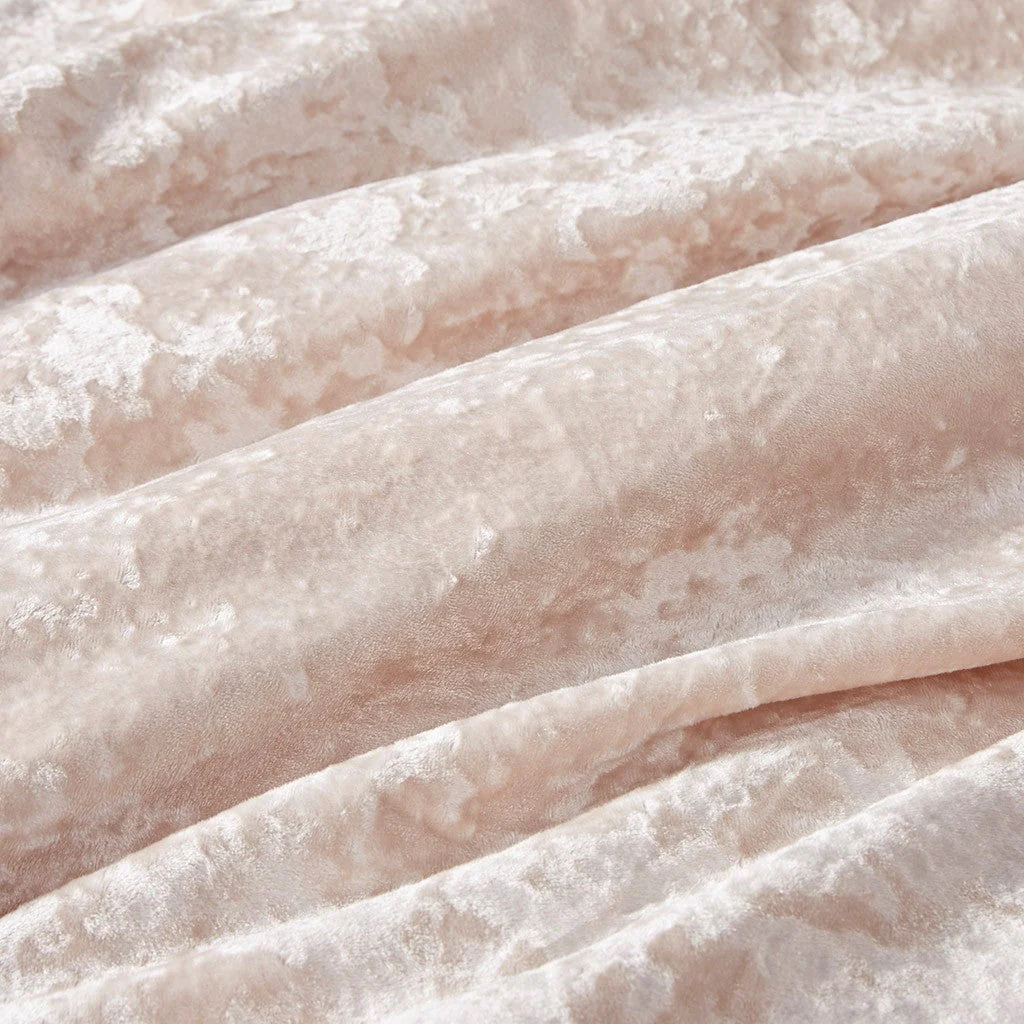 Full/Queen Crushed Velvet Sherpa Reversible Comforter Set - Image 11