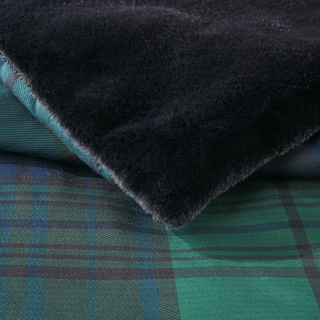 Full/Queen Faux Wool to Faux Fur Down Alternative Comforter Set - Image 5