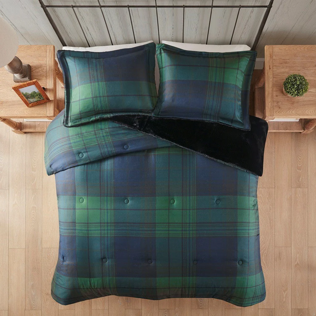 Full/Queen Faux Wool to Faux Fur Down Alternative Comforter Set - Image 6