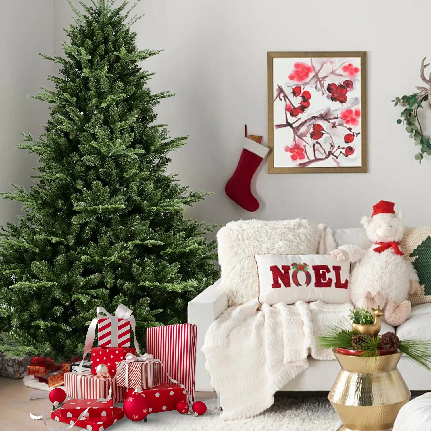 Full-Shaped 6 Ft Christmas Tree with 1673 PE/PVC Tips - Image 5