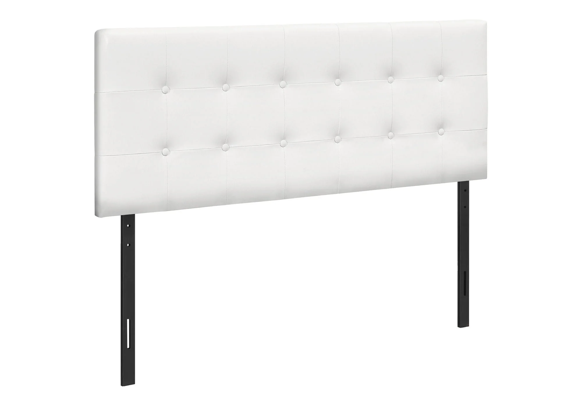 Full Size Headboard Only Upholstered Leather Look - White - Image 3