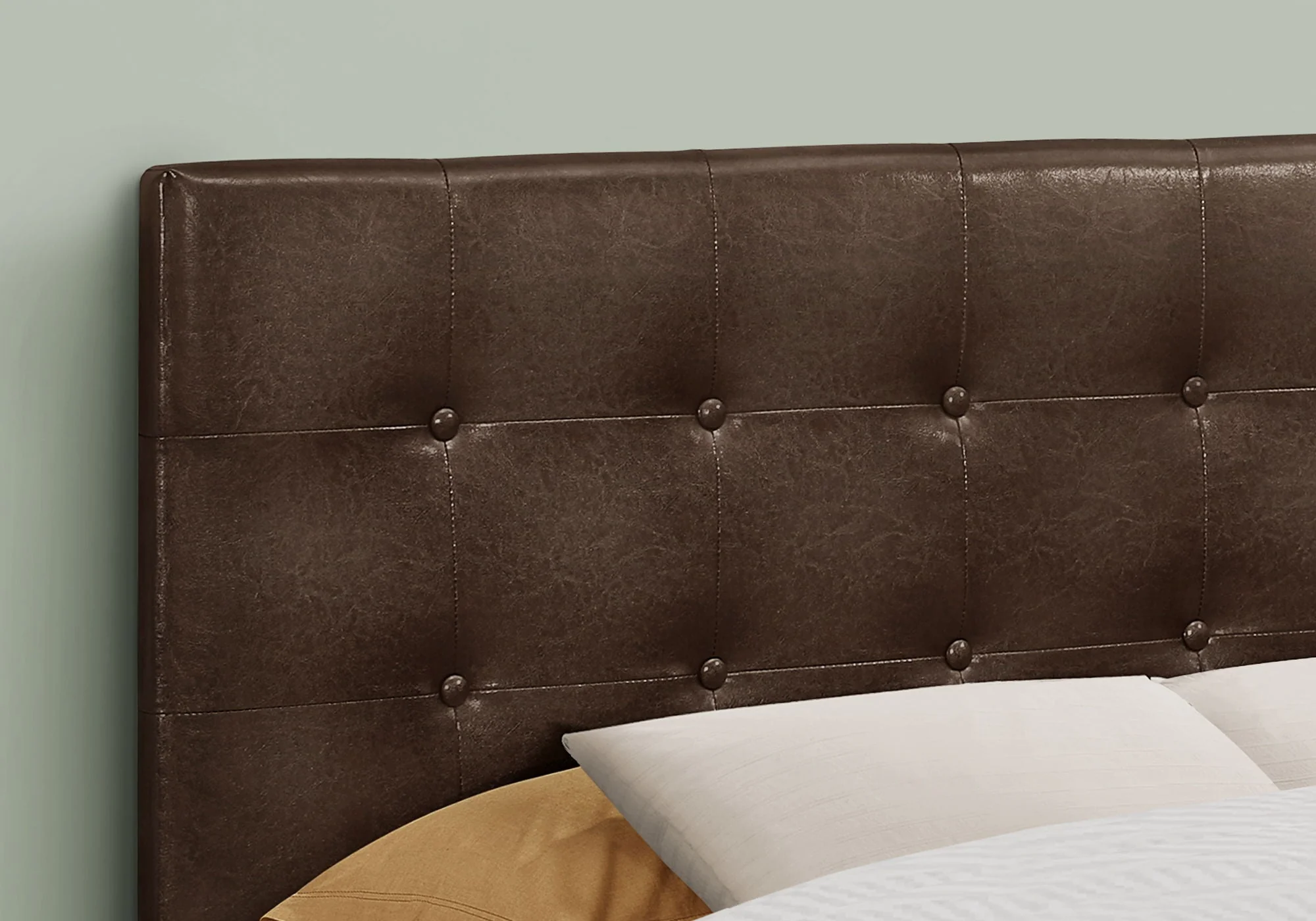 Full Size Upholstered Bed Headboard - Brown - Image 3