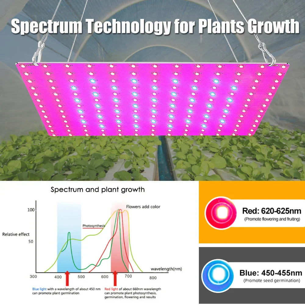Full Spectrum LED Grow Light 1000W 2000W Panel for Indoor Plants Veg Flower - Image 4