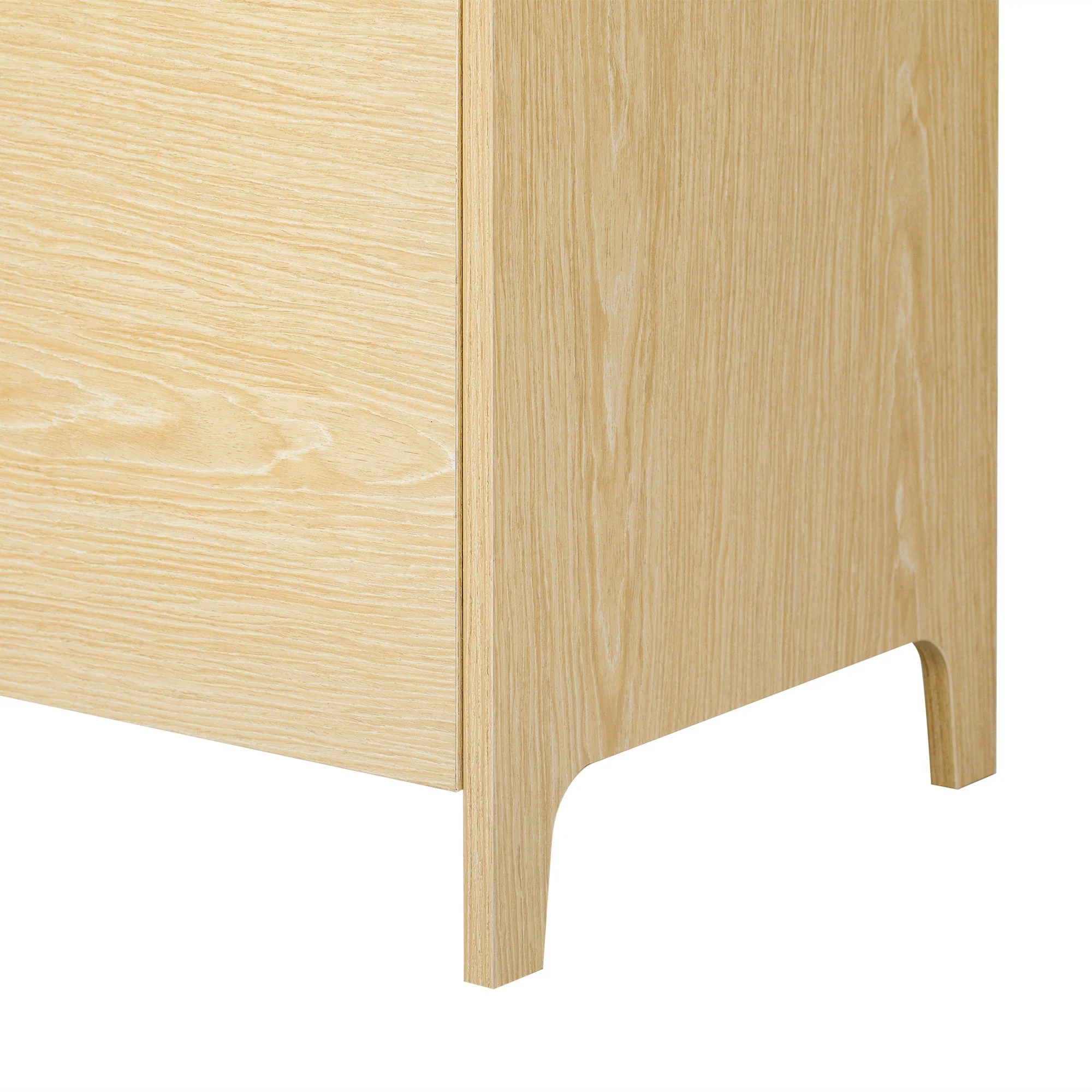 Furniture Style Multi-Use Natural Cat Litter Box House with Flip-Down Door - Image 11