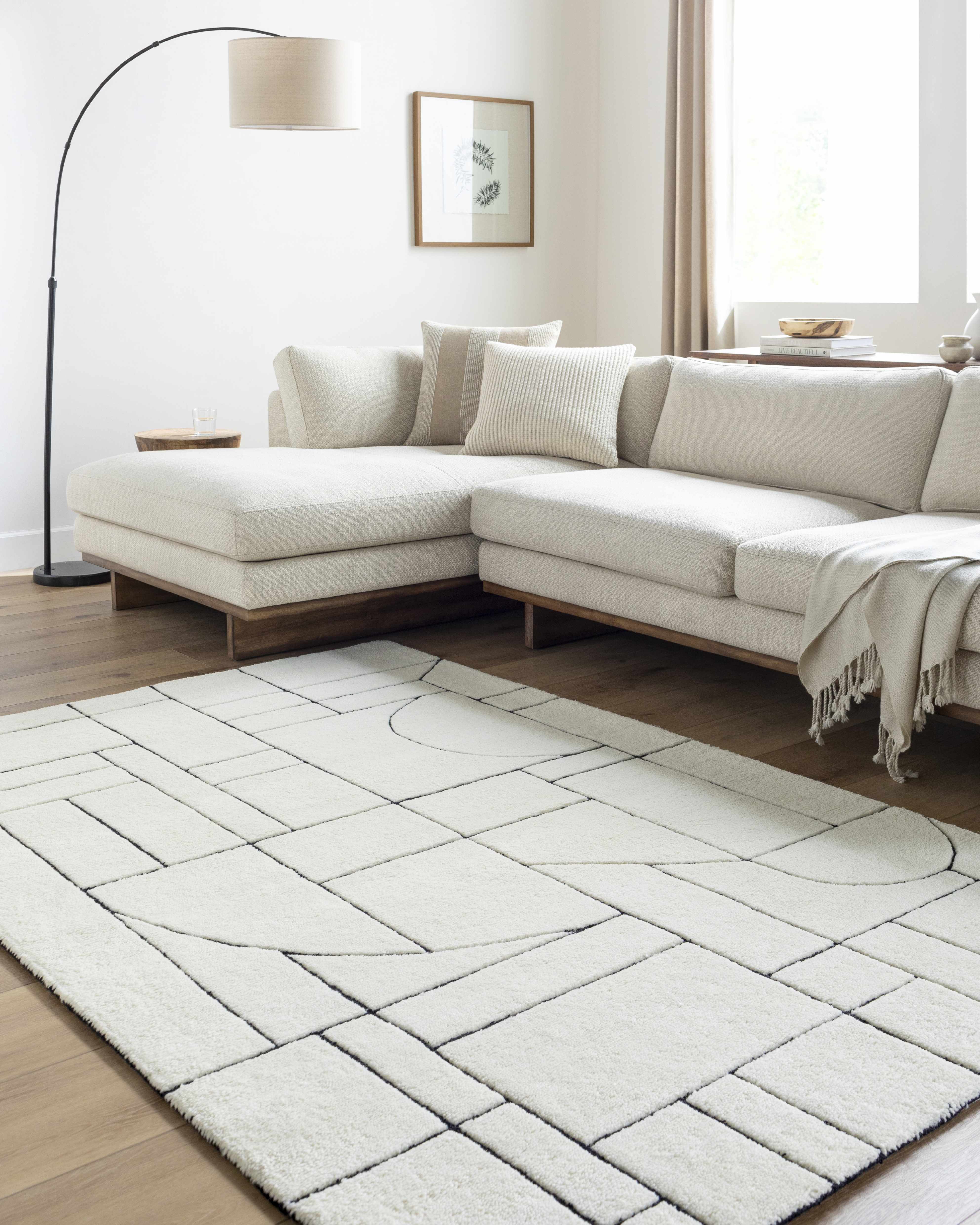 Fusao Rose Cream Area Rug - Clearance - Image 8