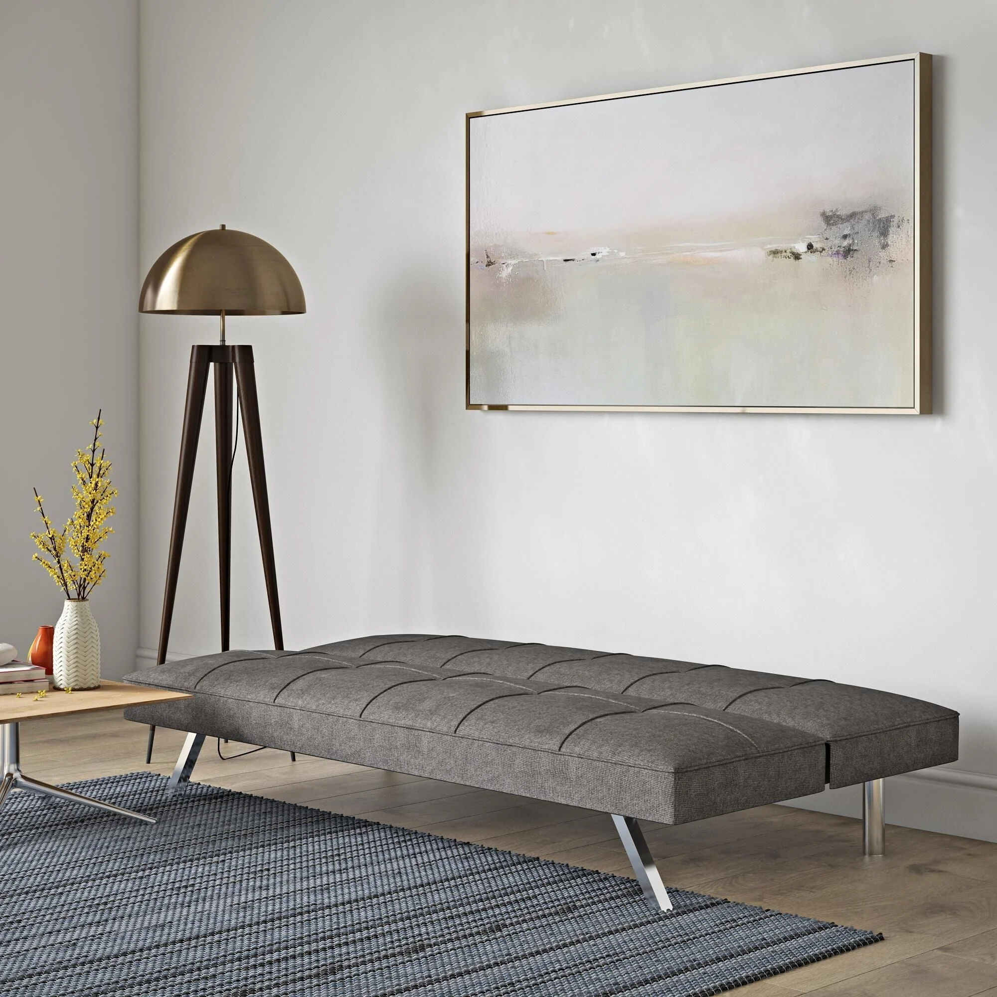 Futon Sofa Bed - Dark Gray - Image 3