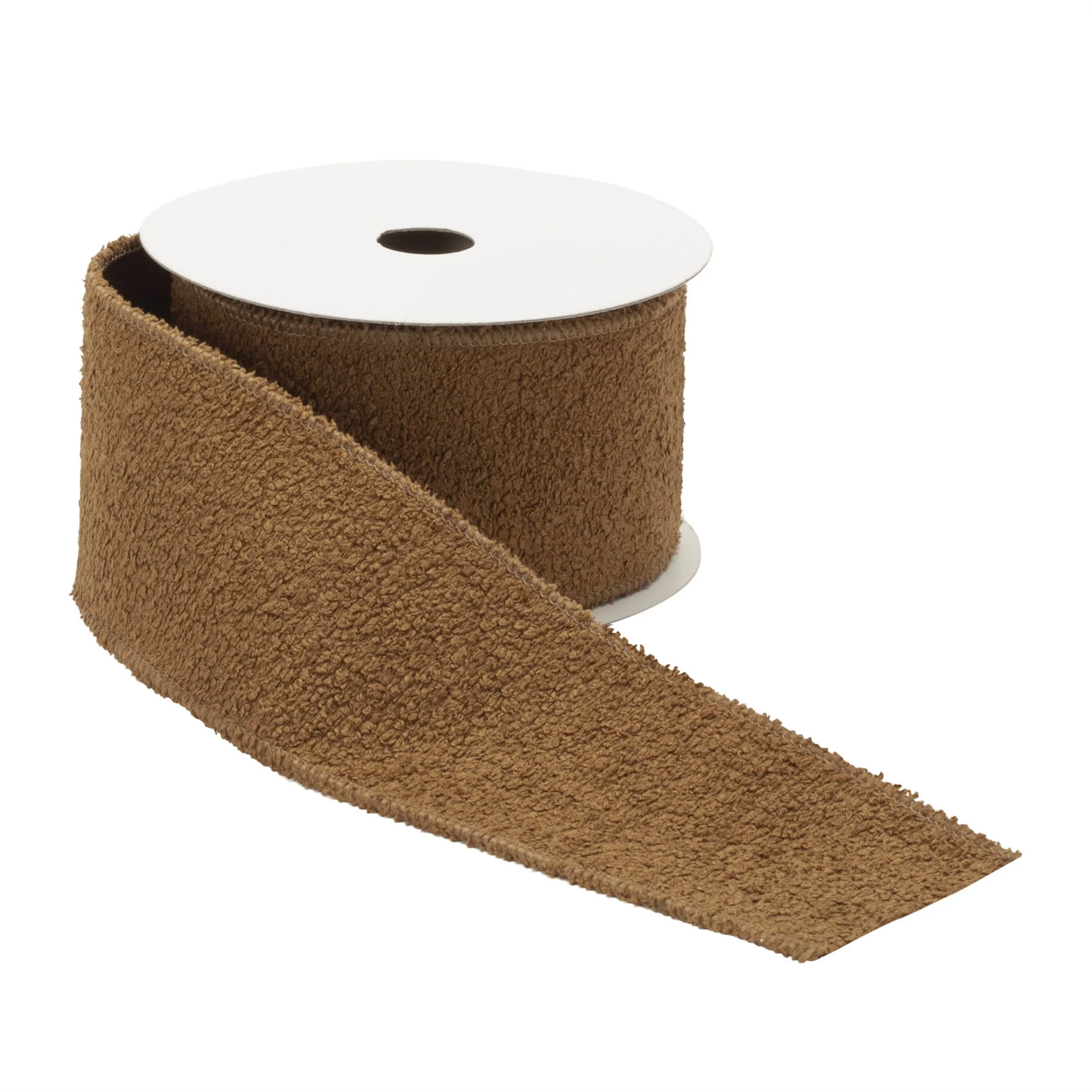 Fuzzy Brown Wired Ribbon (Set of 2) - Image 2