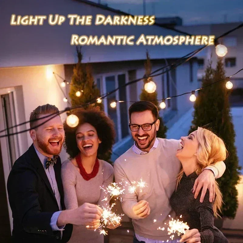 G40 Solar String Lights Outdoor 8 Modes Globe Bulb Waterproof Patio Garden Decor - Image 6