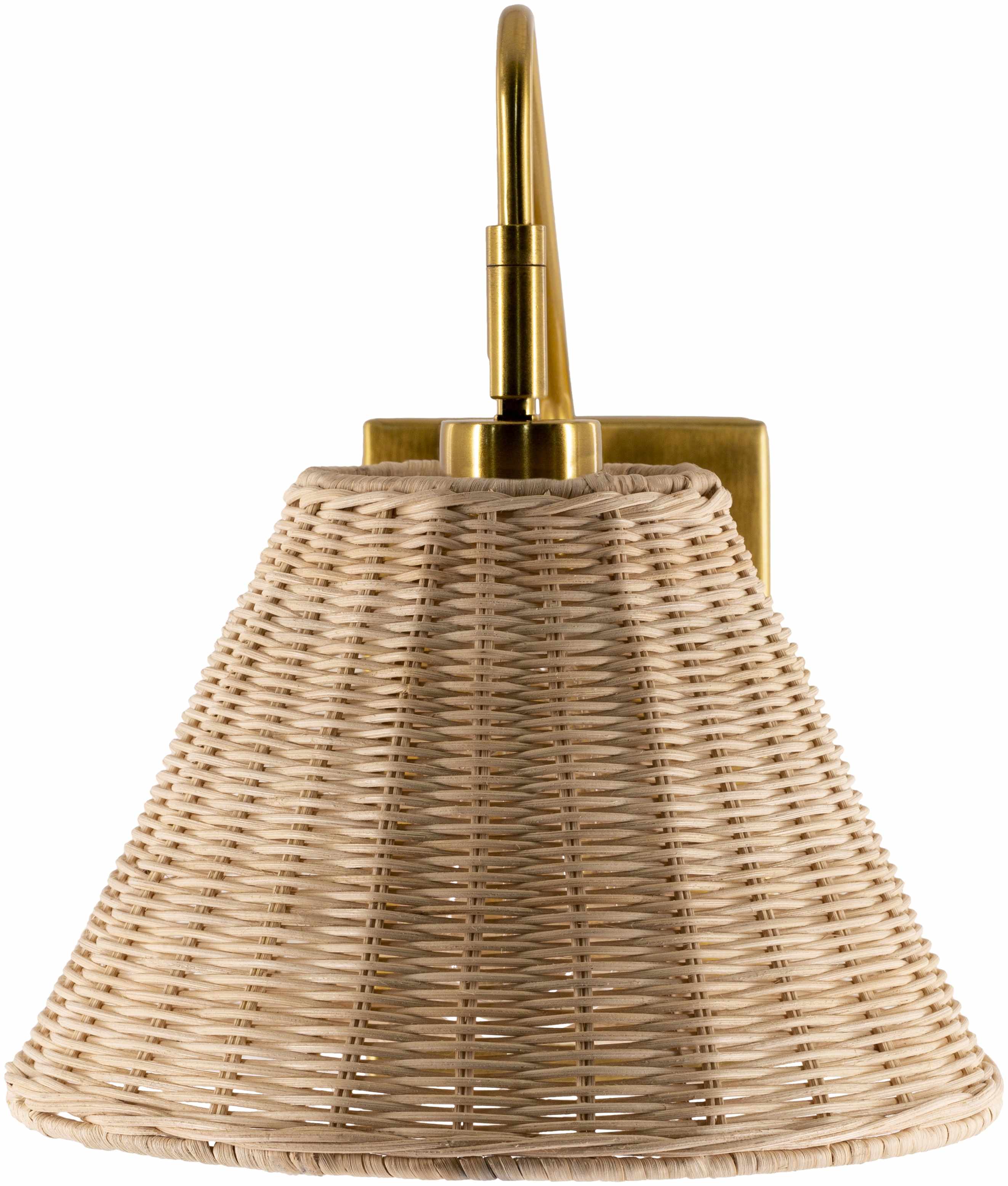 Gabas Gold Iron Rattan Wall Sconces - Image 12