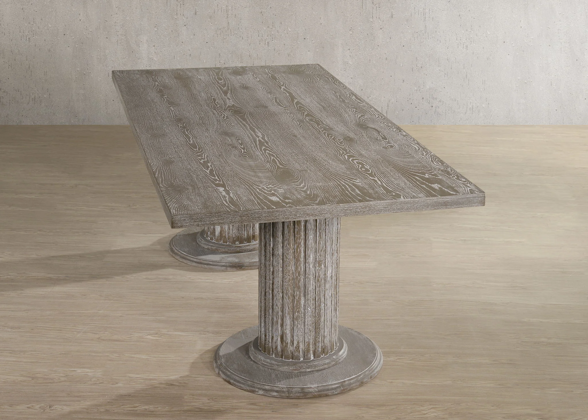 Gabrian - 7 Pieces Dining Room Set, Reclaimed - Beige / Gray - Image 4