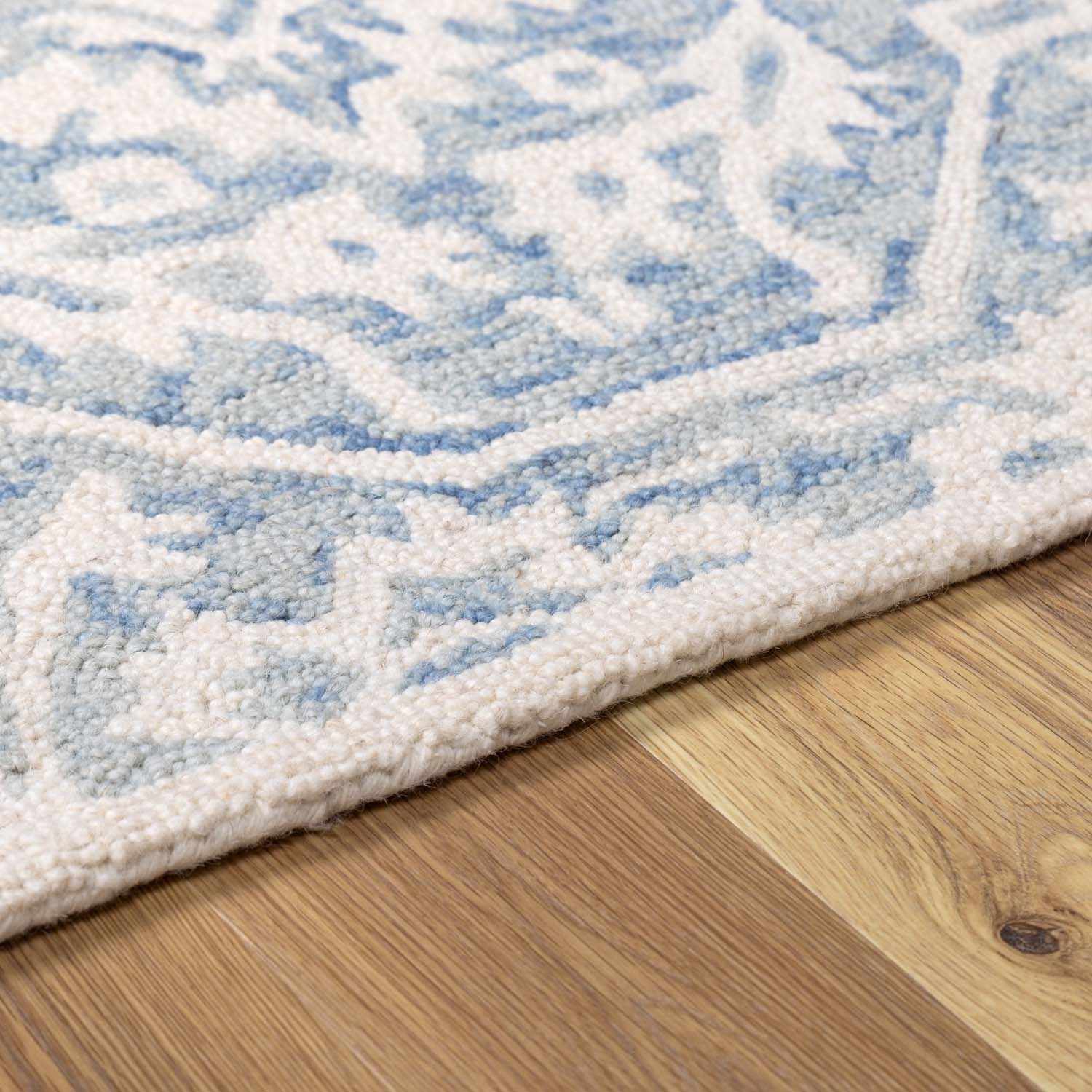 Gagebrook Blue Wool Area Rug - Image 10