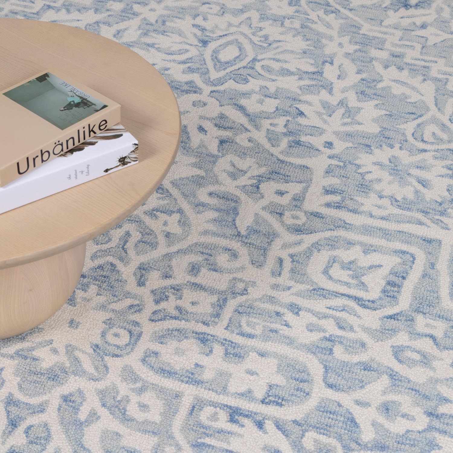 Gagebrook Blue Wool Area Rug - Image 13