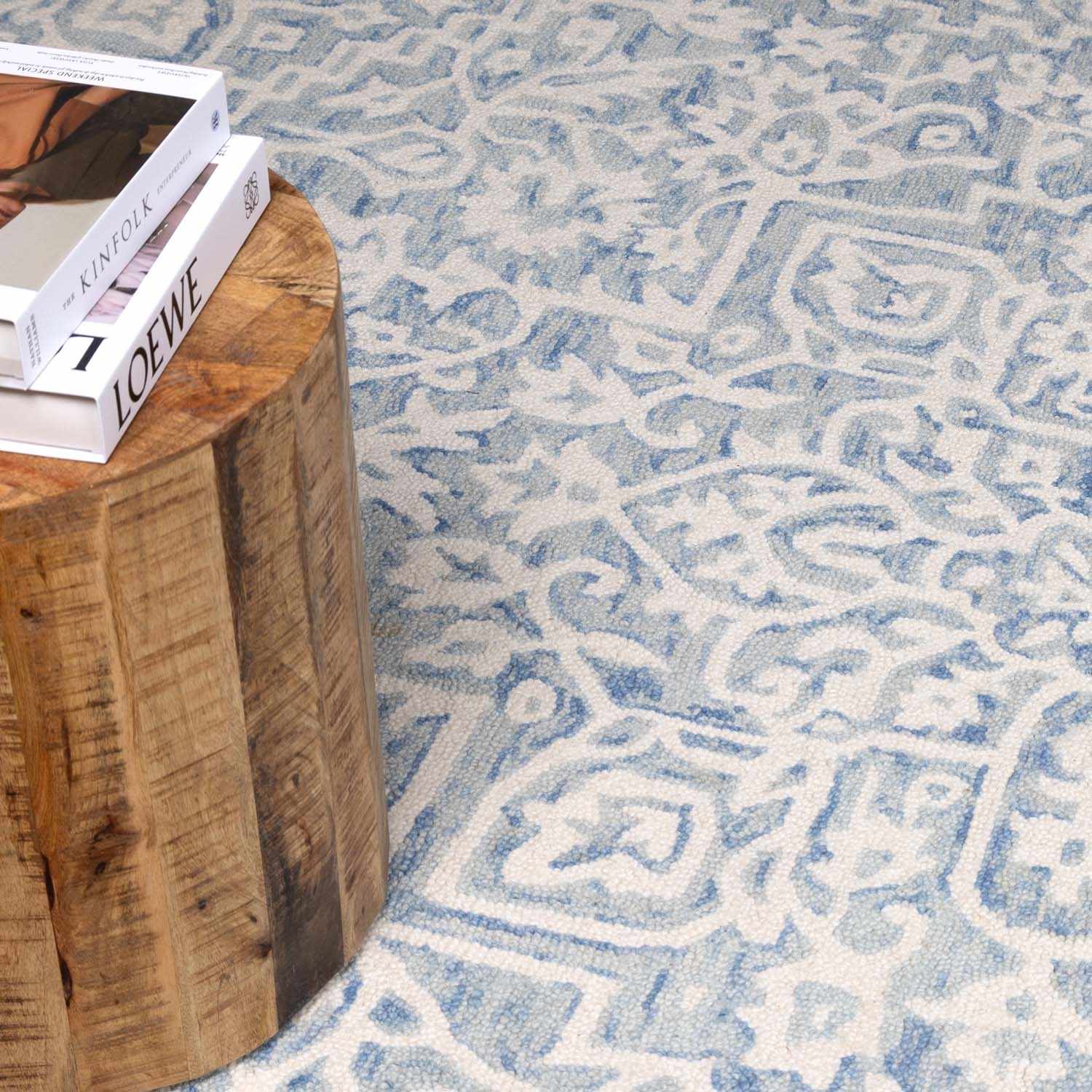 Gagebrook Blue Wool Area Rug - Image 14