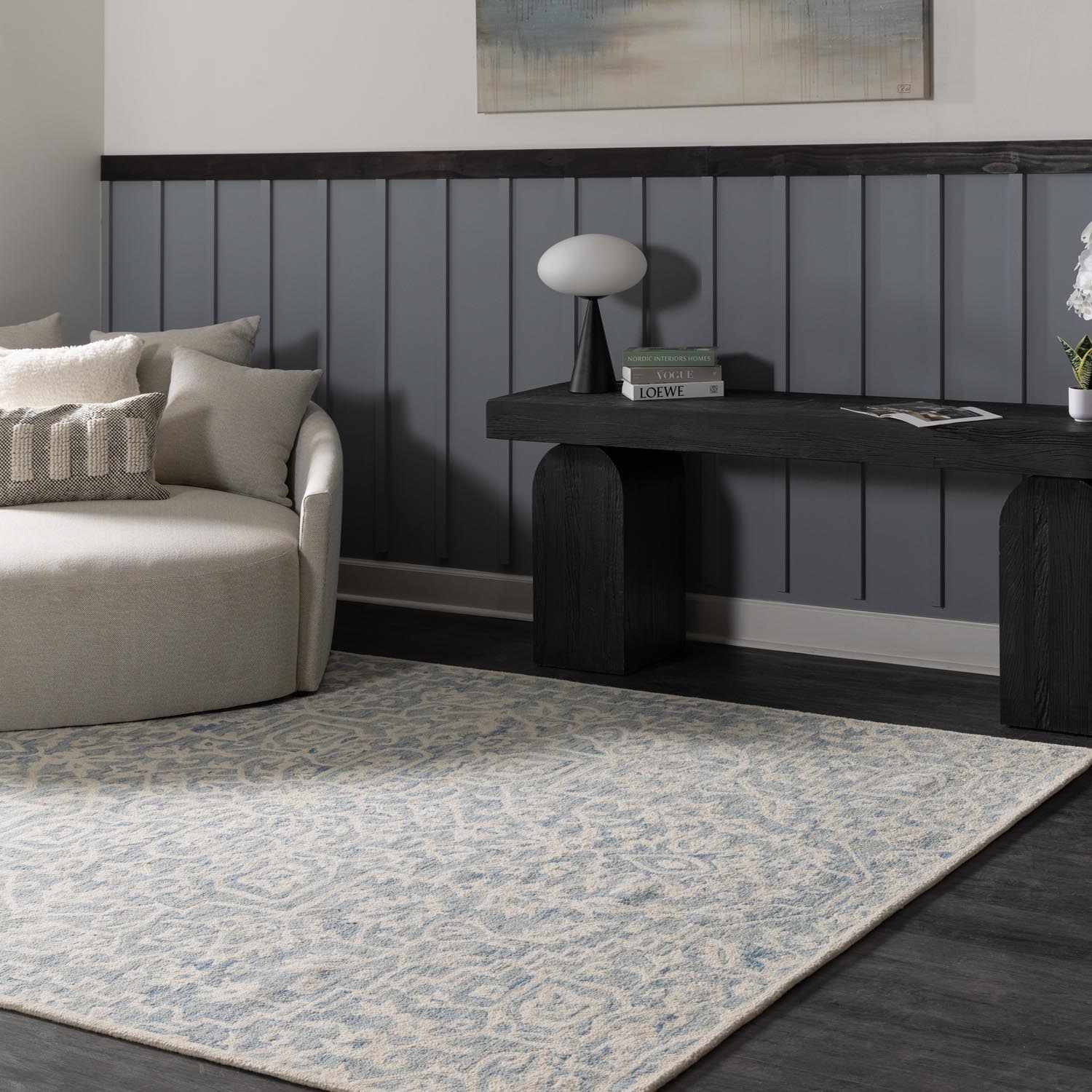 Gagebrook Blue Wool Area Rug - Image 5
