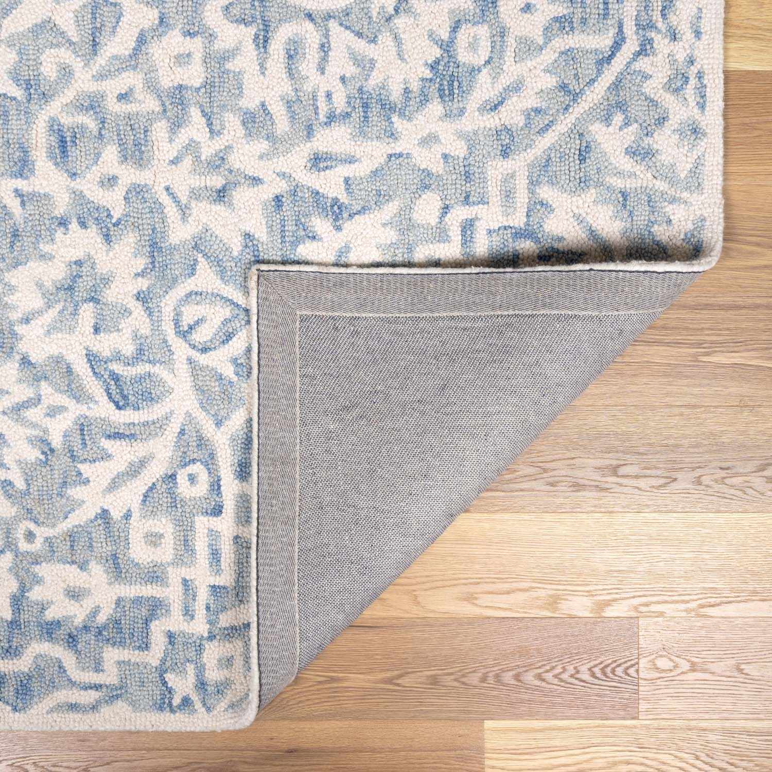 Gagebrook Blue Wool Area Rug - Image 6