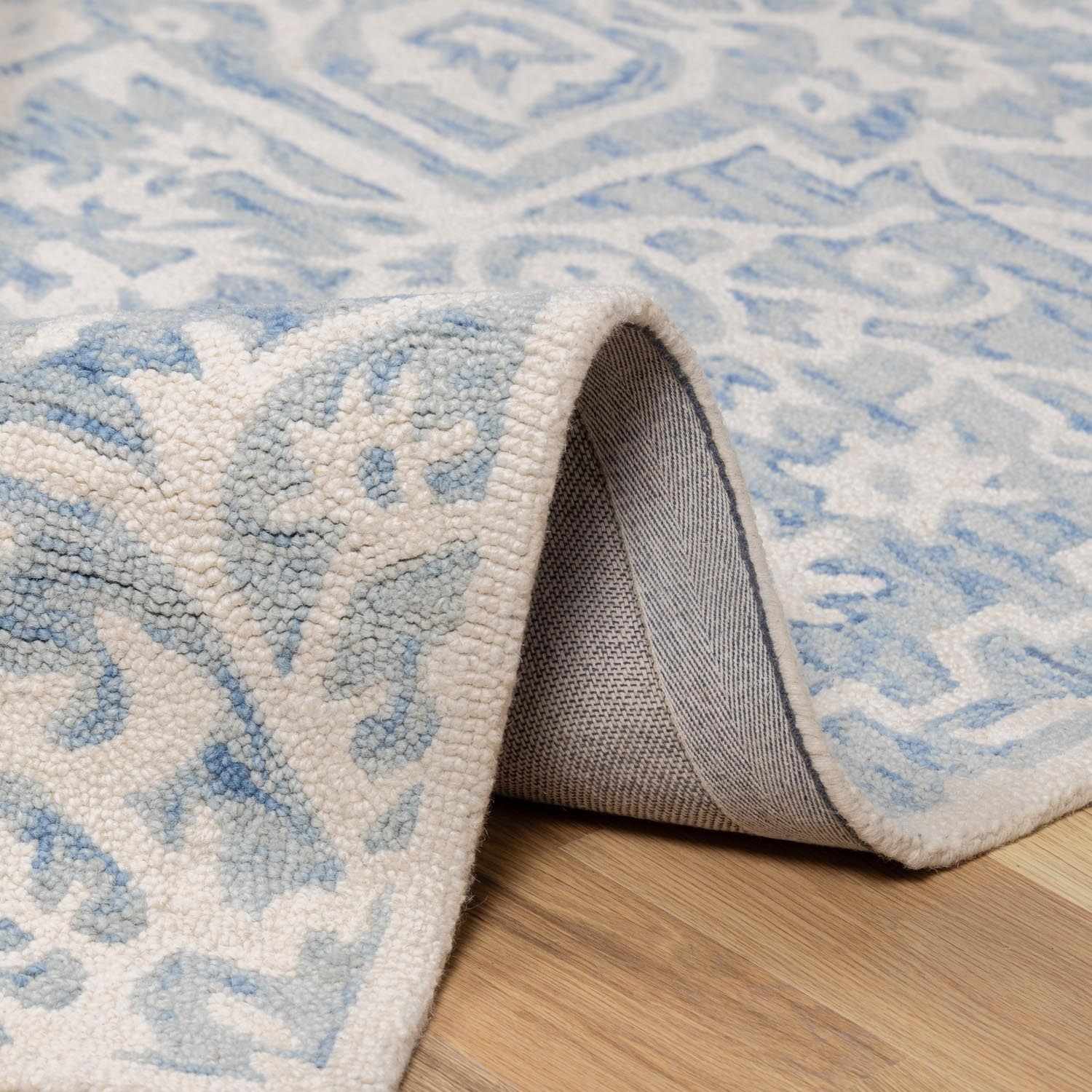 Gagebrook Blue Wool Area Rug - Image 7