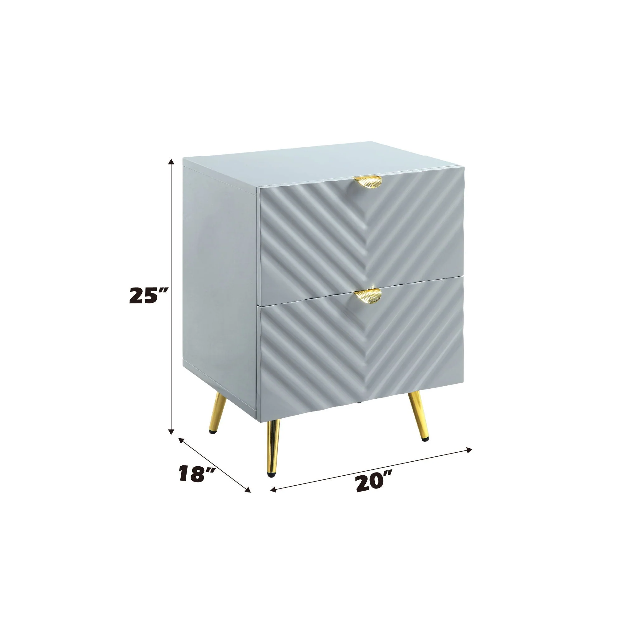 Gaines - High Gloss Nightstand - Image 5