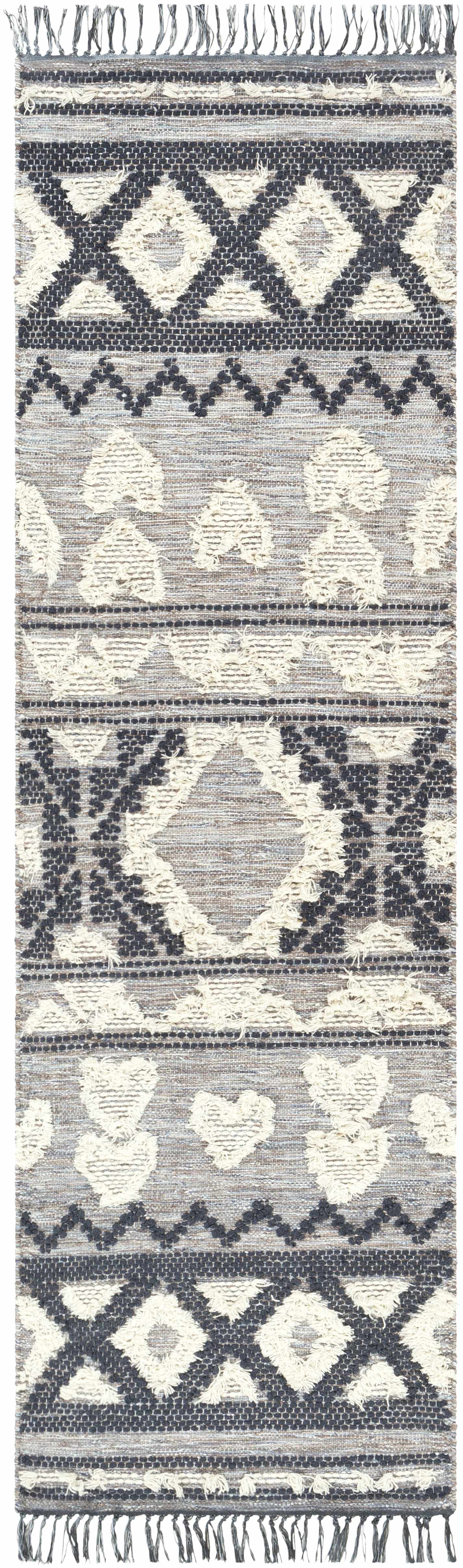Gakona High-Low Cream&Blue Wool Rug - Clearance - Image 6