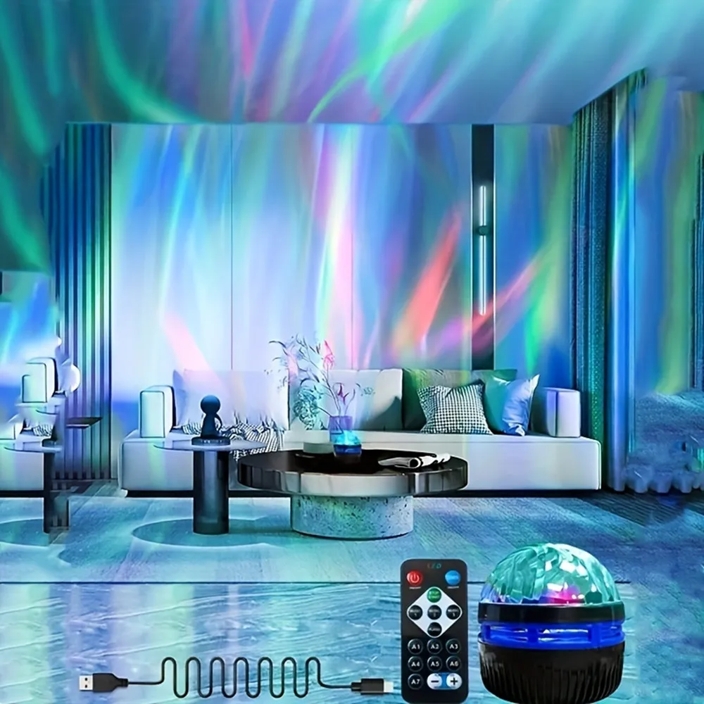 Galaxy Projector Aurora Star Light with Remote RGB 360° LED Night Light USB - Image 5