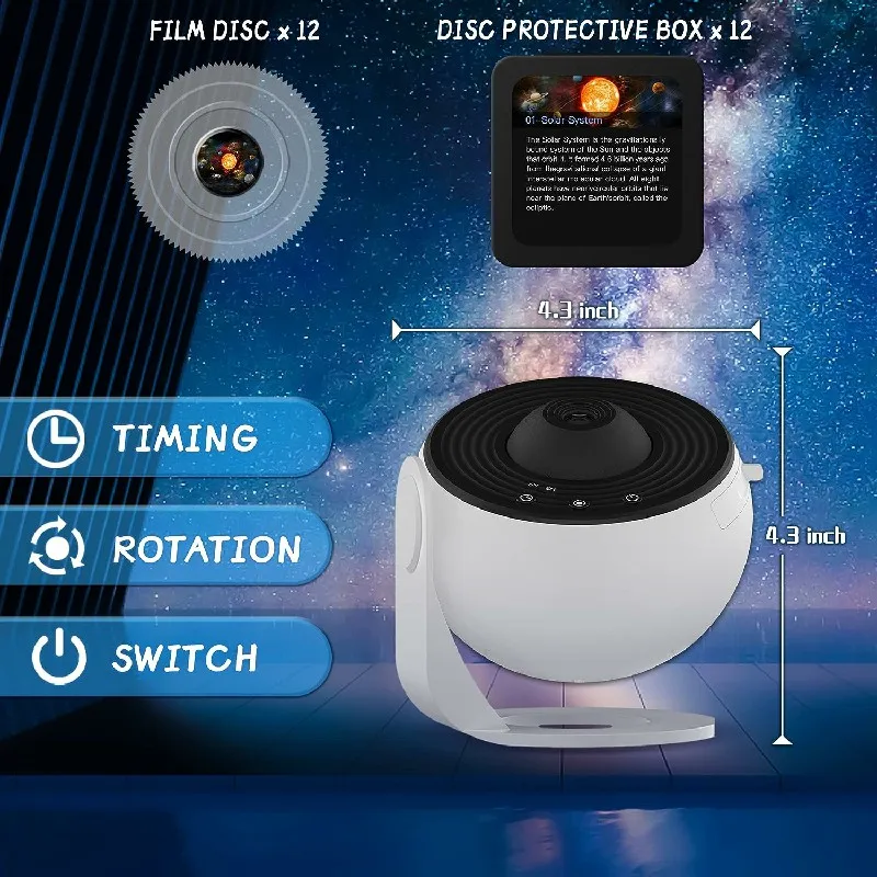 Galaxy Projector Star Night Light 360° LED Sky Lamp for Kids Bedroom Gift - Image 14
