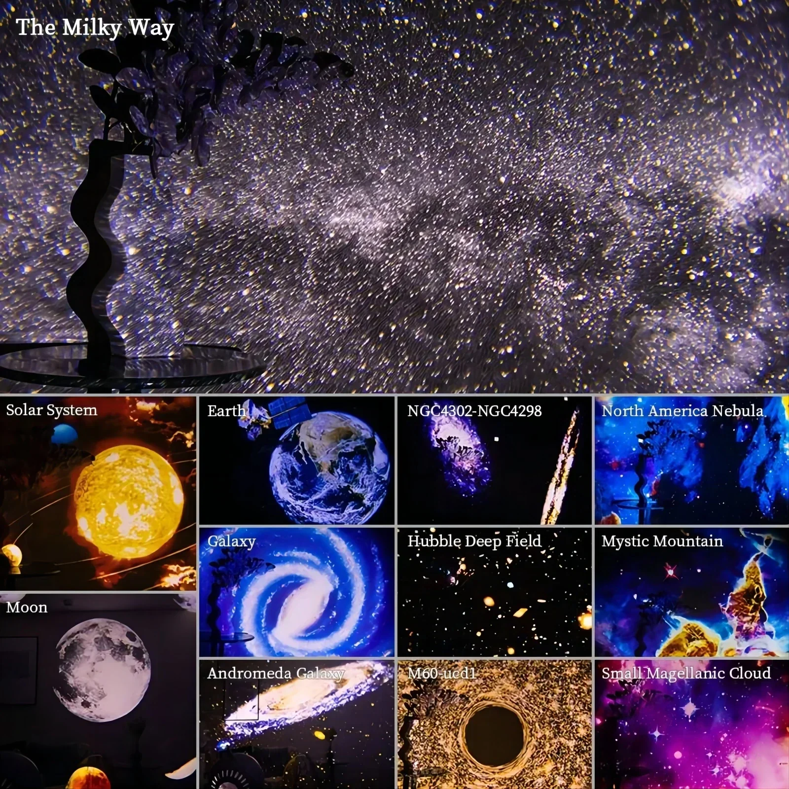 Galaxy Projector Star Night Light 360° LED Sky Lamp for Kids Bedroom Gift - Image 3
