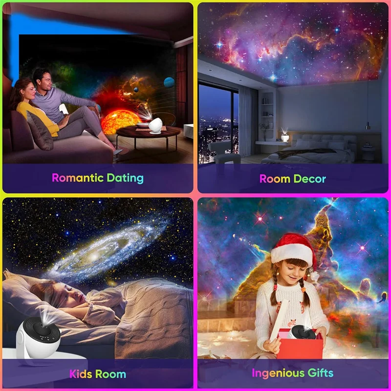Galaxy Projector Star Night Light 360° LED Sky Lamp for Kids Bedroom Gift - Image 8