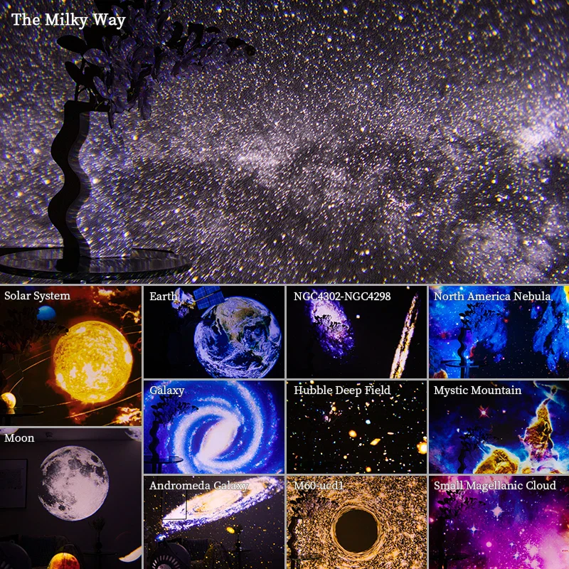 Galaxy Projector Starry Sky Night Light 360° Rotating Planetarium Lamp for Kids - Image 2