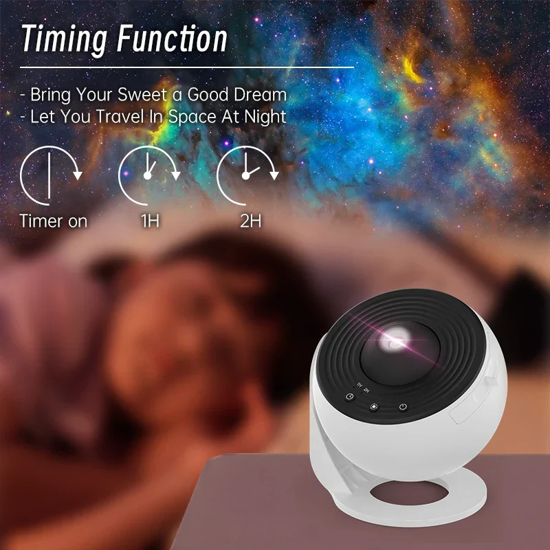 Galaxy Projector Starry Sky Night Light 360° Rotating Planetarium Lamp for Kids - Image 3