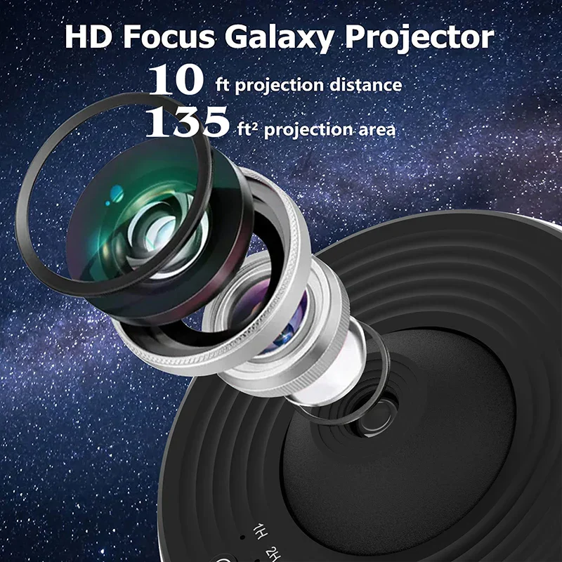 Galaxy Projector Starry Sky Night Light 360° Rotating Planetarium Lamp for Kids - Image 5