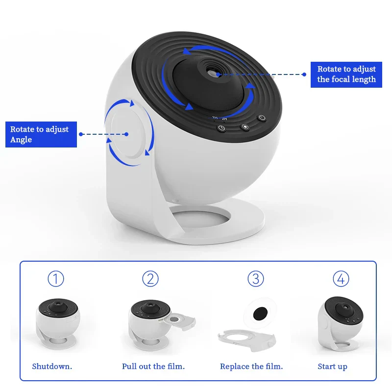 Galaxy Projector Starry Sky Night Light 360° Rotating Planetarium Lamp for Kids - Image 6
