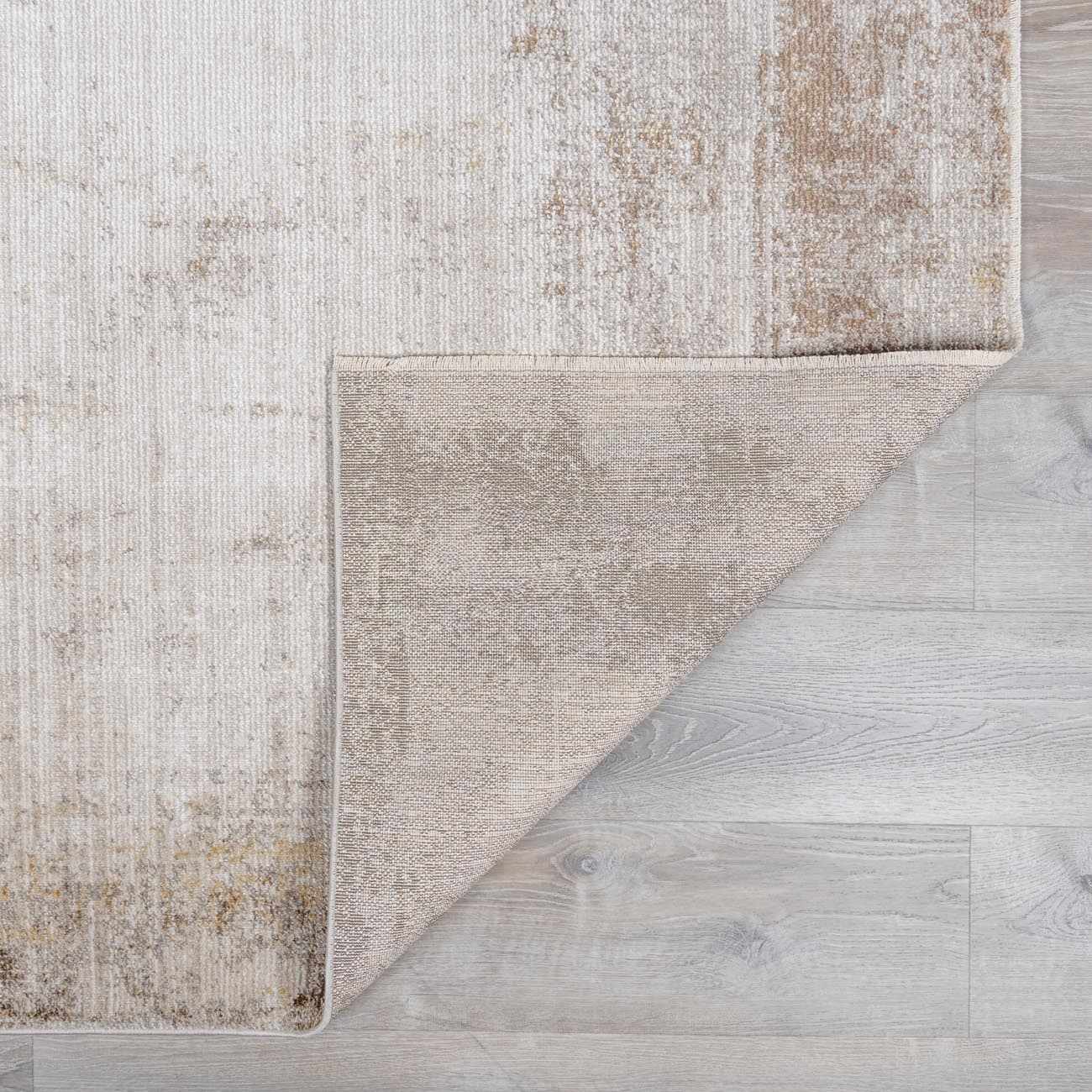Galey Alix x Livabliss Abstract Modern Marble Cream/Dark Brown Myrtle Avenue IV Area Rug - Image 4