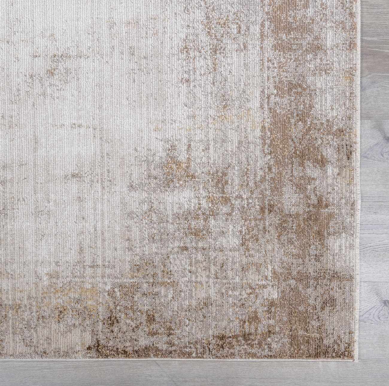 Galey Alix x Livabliss Abstract Modern Marble Cream/Dark Brown Myrtle Avenue IV Area Rug - Image 6