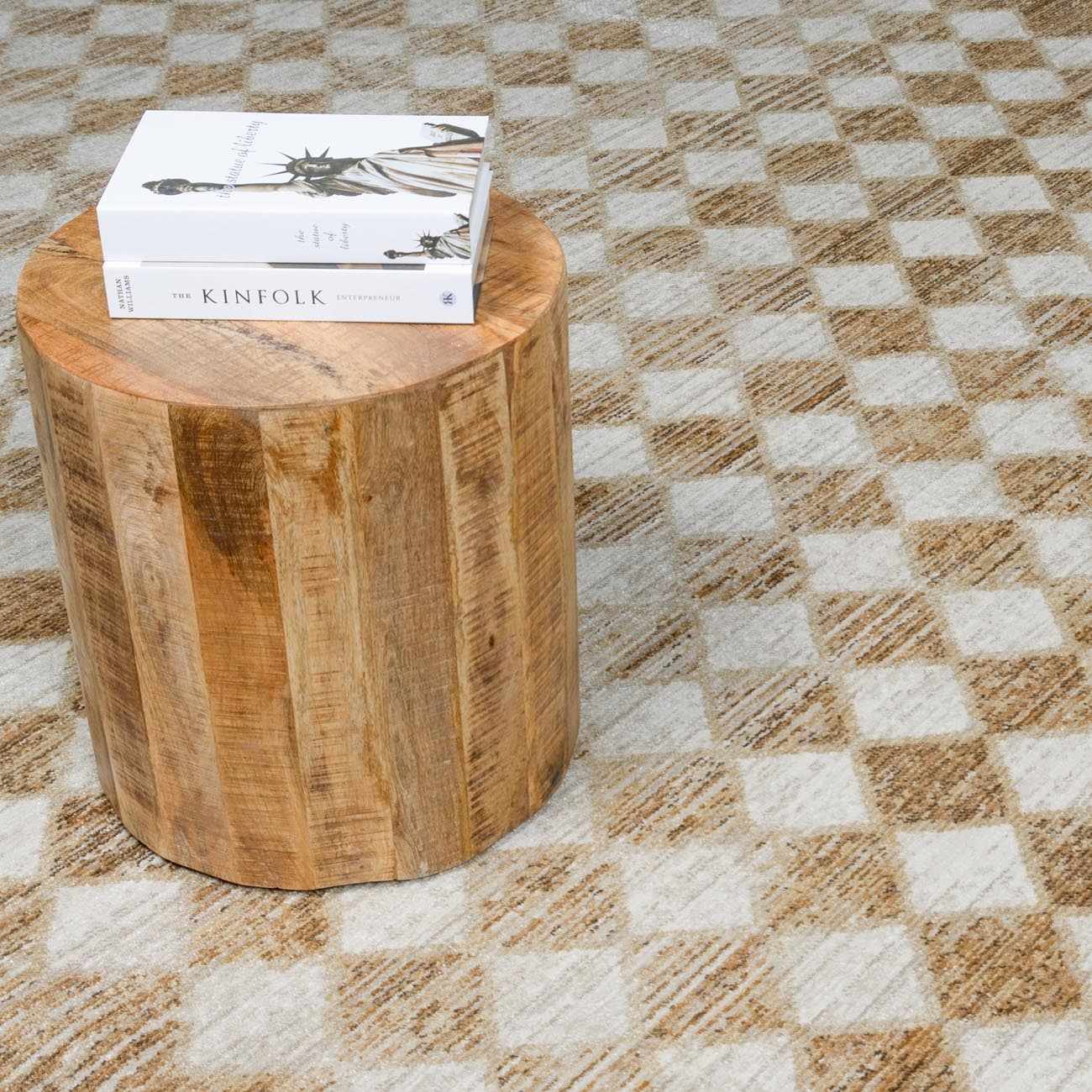 Galey Alix x Livabliss Scandi Geometric Taupe/Mustard Myrtle Avenue V Area Rug - Image 11