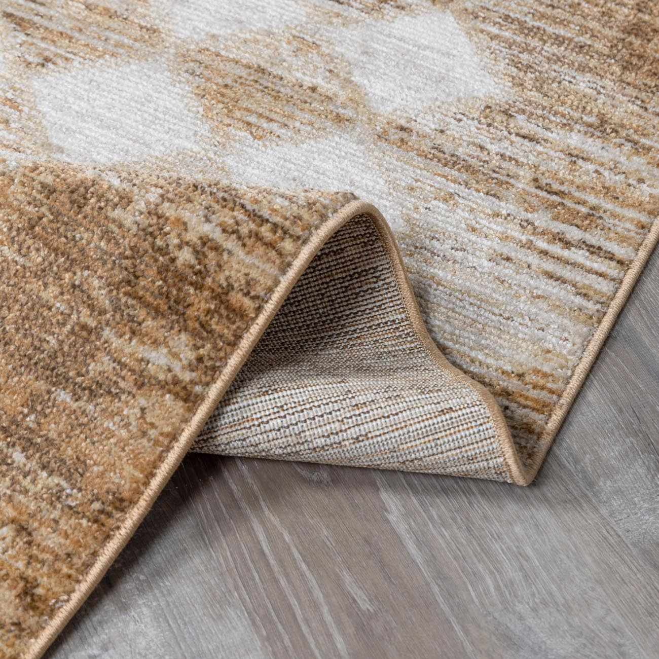 Galey Alix x Livabliss Scandi Geometric Taupe/Mustard Myrtle Avenue V Area Rug - Image 5