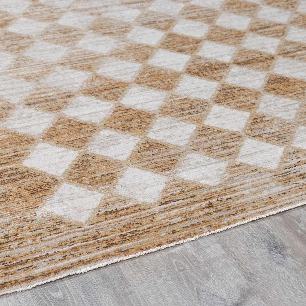 Galey Alix x Livabliss Scandi Geometric Taupe/Mustard Myrtle Avenue V Area Rug - Image 9