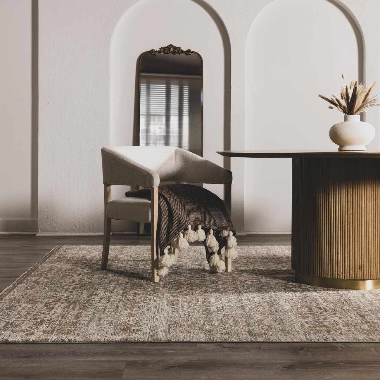 Galey Alix x Livabliss Vintage Oriental Boho Olive/Medium Brown Myrtle Avenue VI Area Rug - Image 2