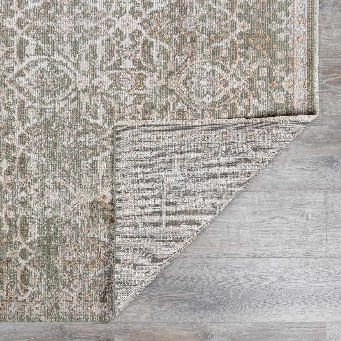 Galey Alix x Livabliss Vintage Oriental Boho Olive/Medium Brown Myrtle Avenue VI Area Rug - Image 4