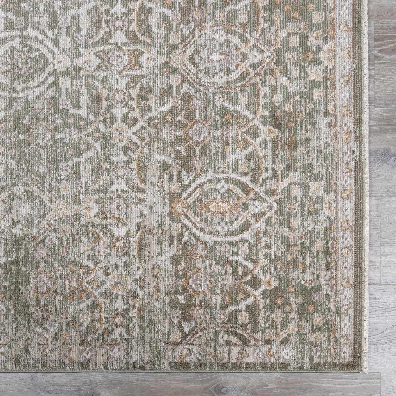 Galey Alix x Livabliss Vintage Oriental Boho Olive/Medium Brown Myrtle Avenue VI Area Rug - Image 6