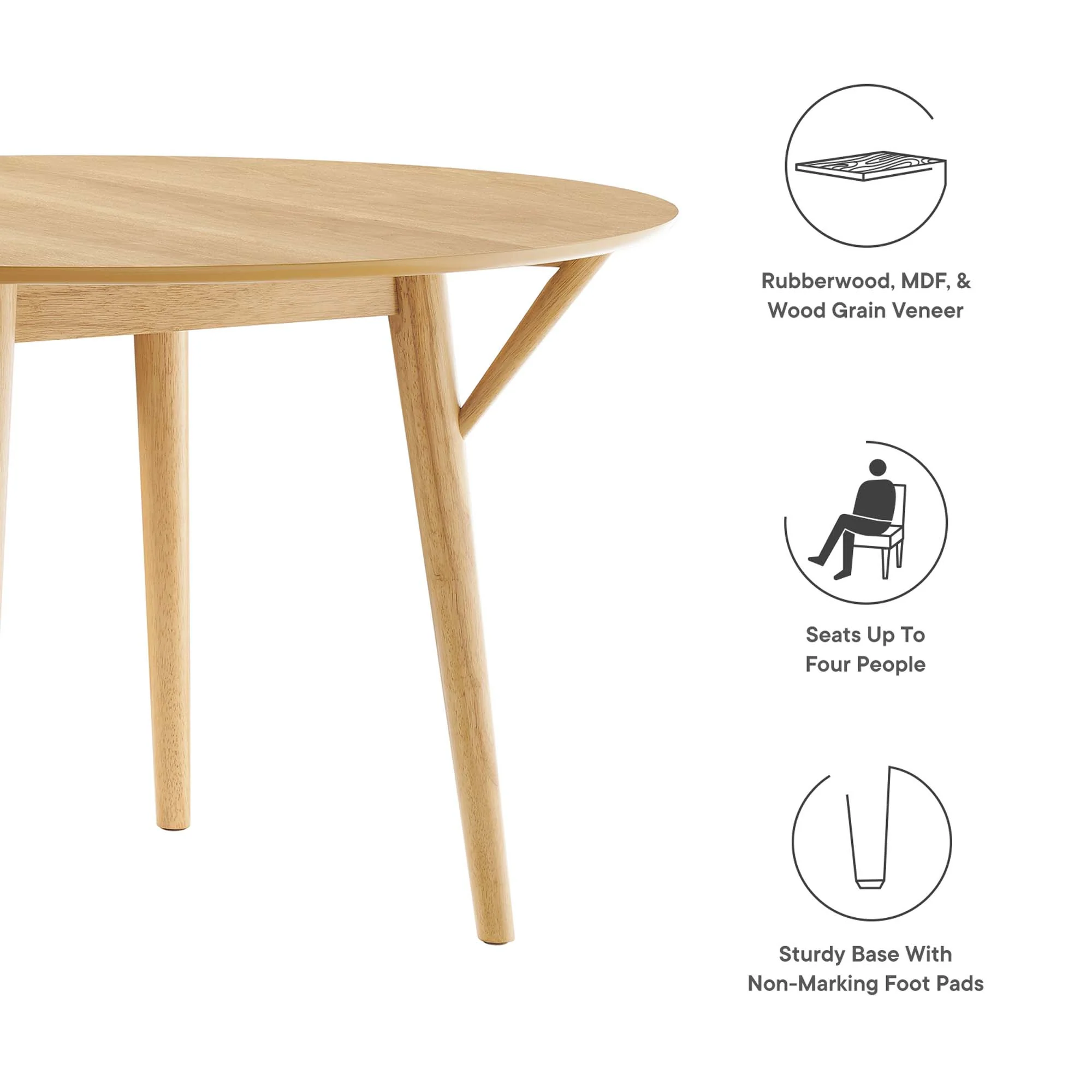 Gallant 47" Round Dining Table by Modway - Image 2