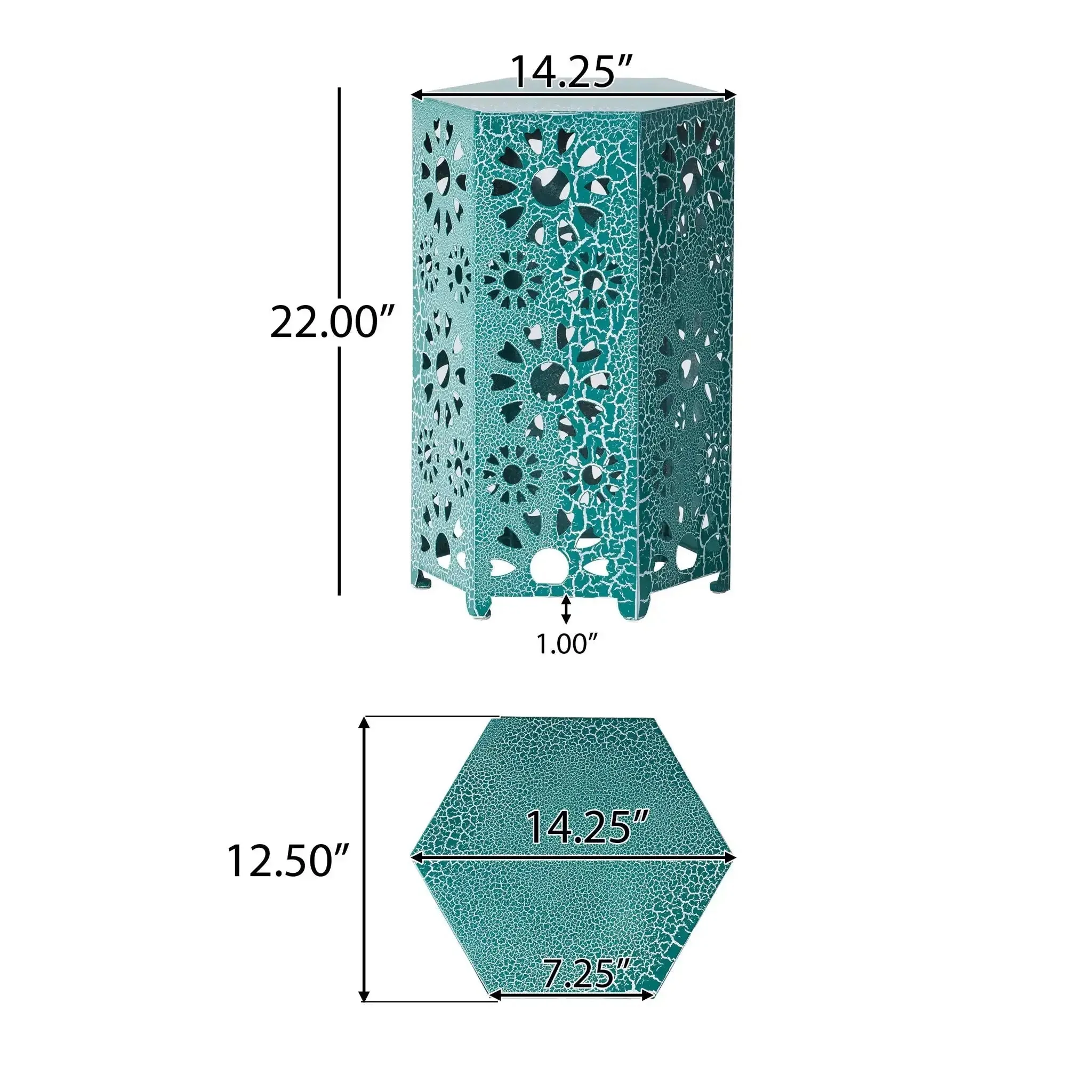 Galore - Side Table With Sunburst Cut-Out Design - Image 7