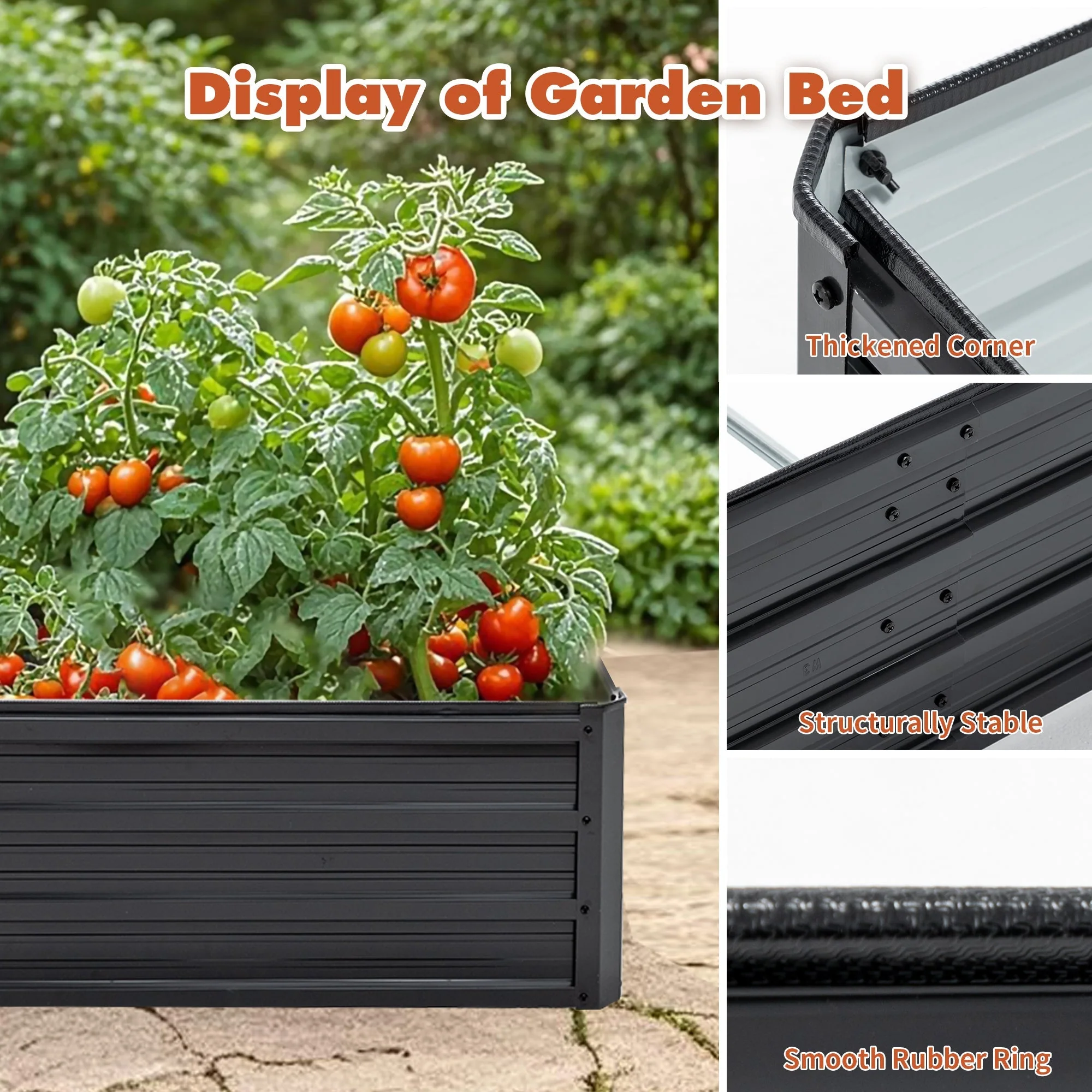 Galvanized Raised Garden Beds Outdoor 8×4×1 ft Planter - Image 3