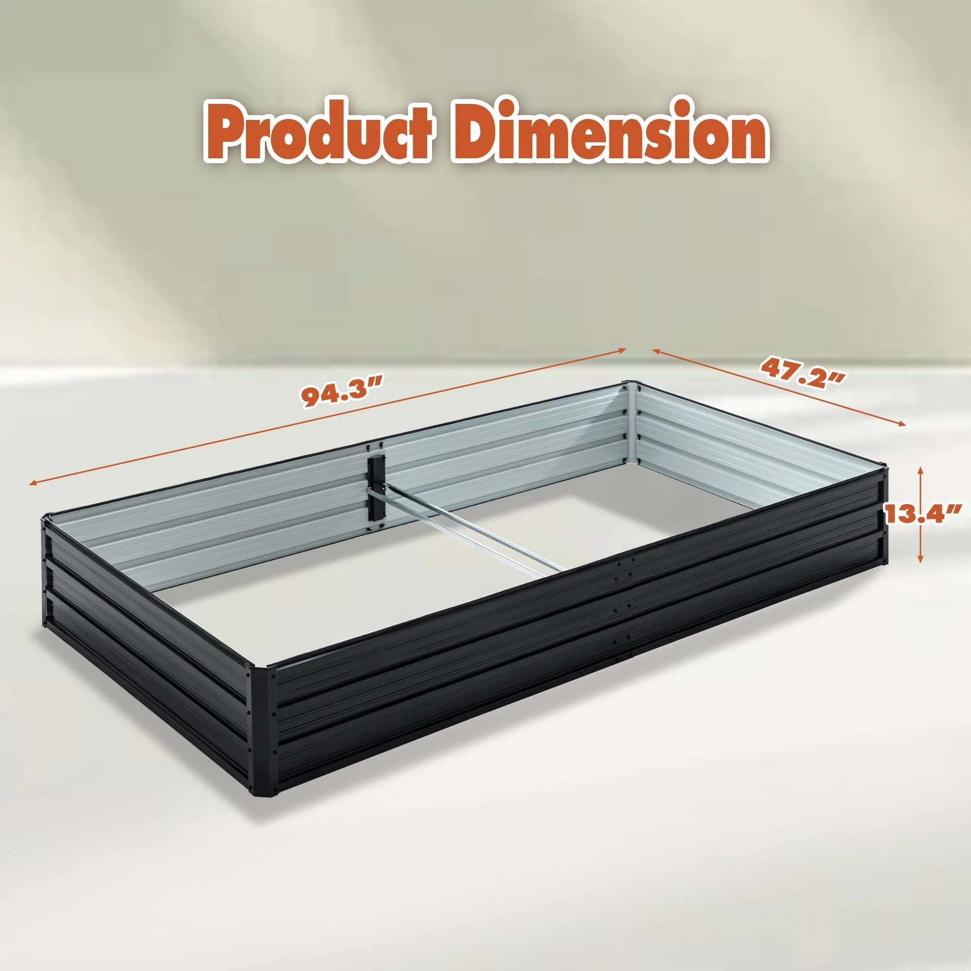 Galvanized Raised Garden Beds Outdoor 8×4×1 ft Planter - Image 6